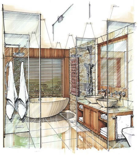 Freestanding Bathrooom Drawing