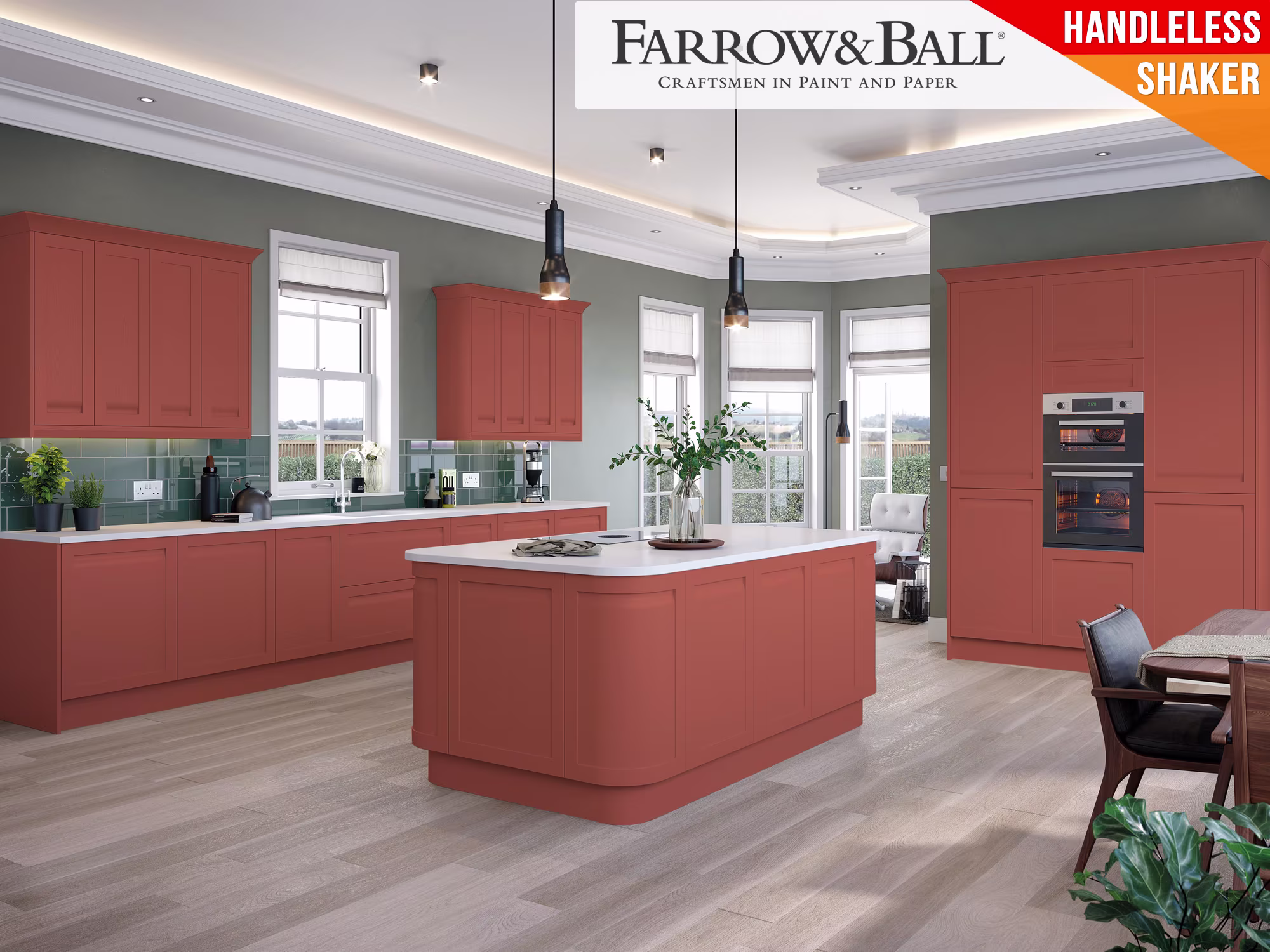 Grantham Book Room Red Kitchen