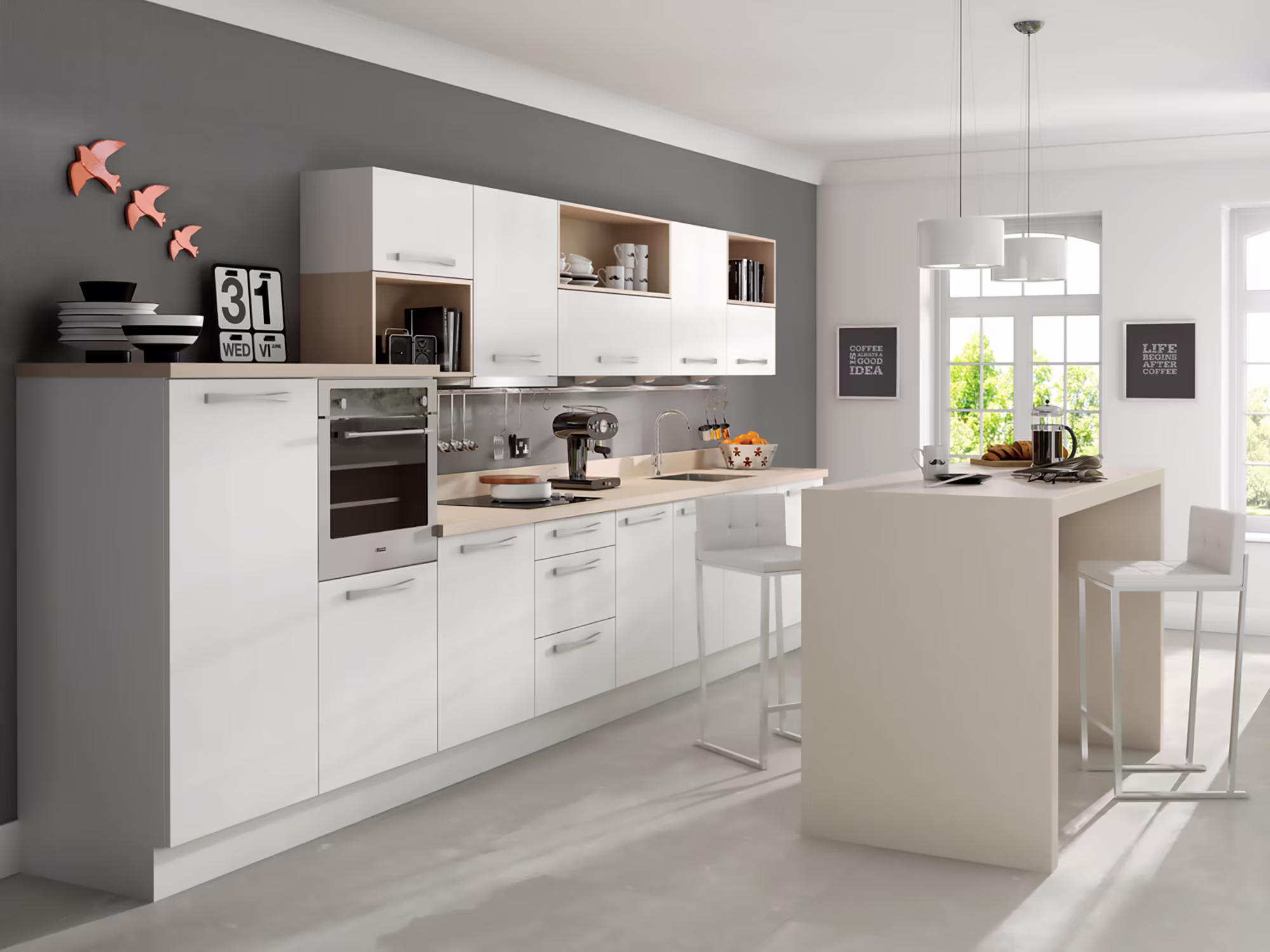 Metro White Kitchen